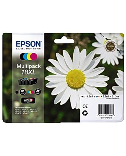 E115413 Epson C13T18164010 Blekk EPSON C13T18164010 XLMultipack (4) 